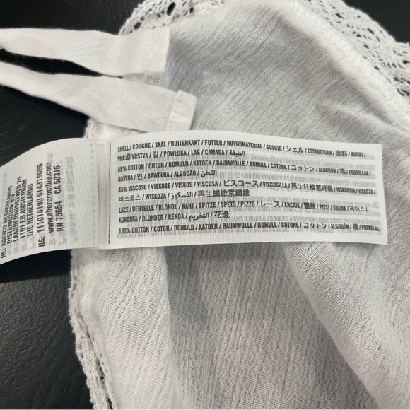 Abercrombie & Fitch Beach Swim Cover Up White Sz M/L - Picture 6 of 7